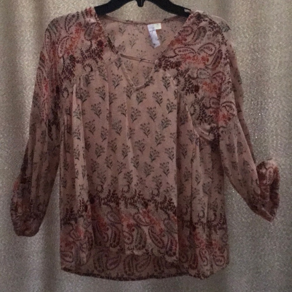 Pink mauve multicolor shirt